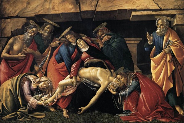 Lamentation over the Dead Christ with Saints Print